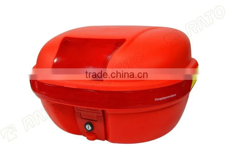 Popular new design red motorcycle rear luggage tail box