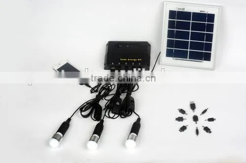 4W Portable DC Solar Home Lighting System with mobile charging function(SD-4W)
