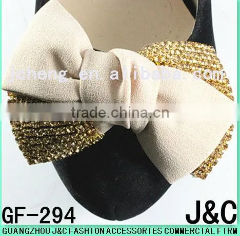 2015 the most fashionable rhinestone stone shoe bow