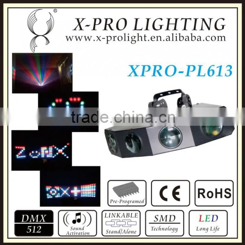 4 Head Quadmoon LED DJ Laser Light