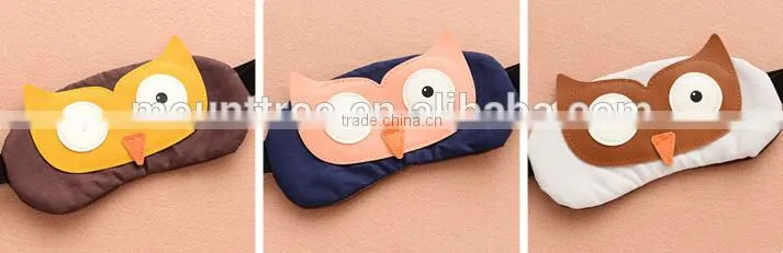 Wholesale korean funny cute animal custom blindfold anti-wrinkle and dark circle comfort travel sleeping cover eye mask