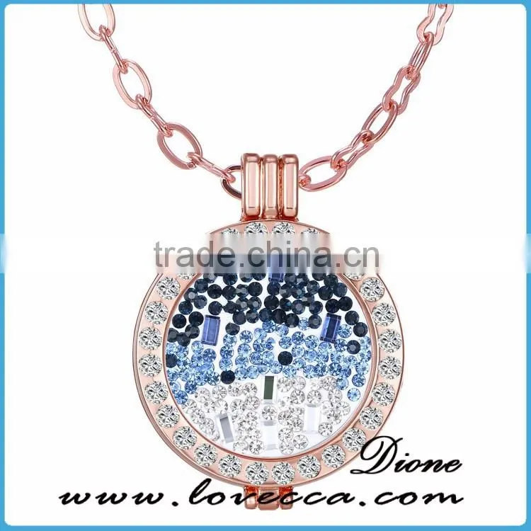 2016 Hot sell latest changeable design pendant necklace diy coin necklace