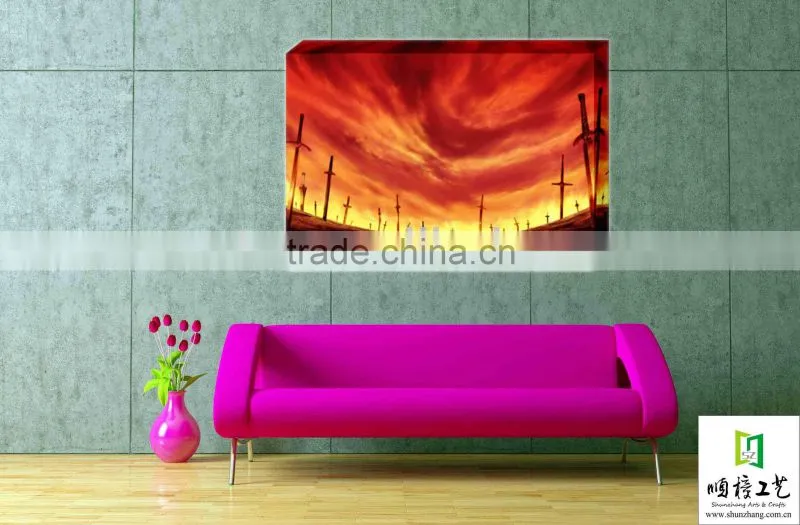 Red warm sky decorative wall panel