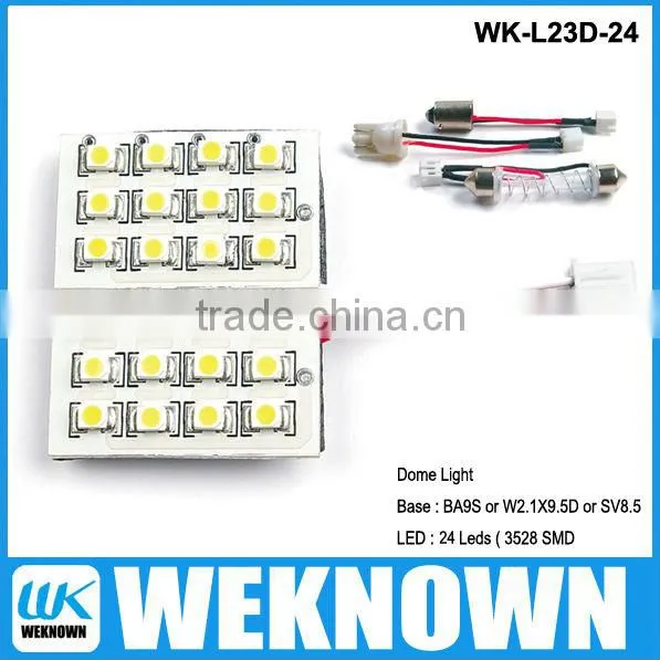 24LED 3528SMD led super dome light BA9S Car led light car Dome light series 12v led ceiling dome light