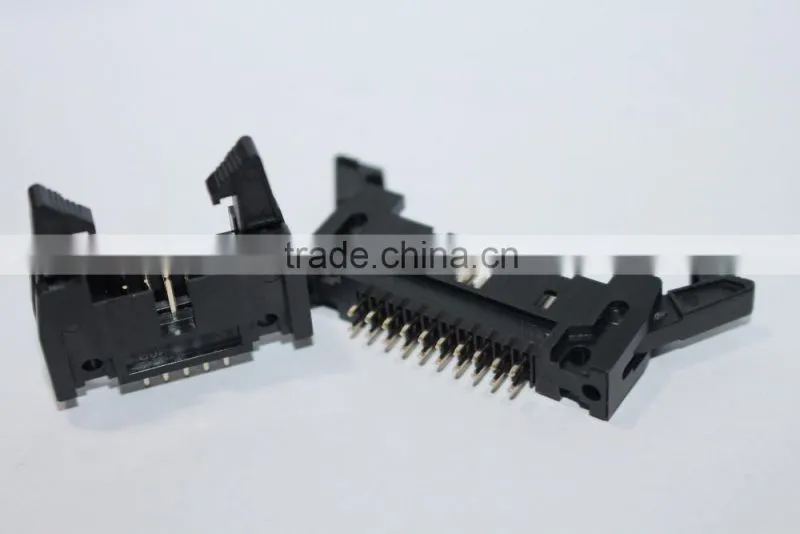 2.54mm black Big Latch v/t Ejector Header Connector 6~64pin
