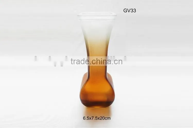 brown frosted cut glass vases wholesale