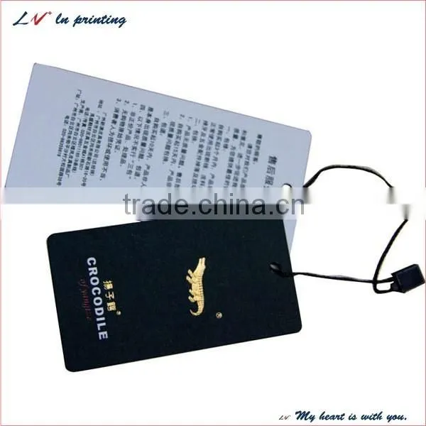 high quality hang tag string hang paper tag for garment for sale in shanghai