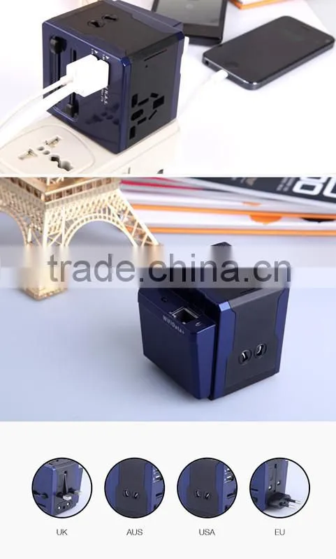 JIUSHANG 2 usb wifi universal travel plug adapter
