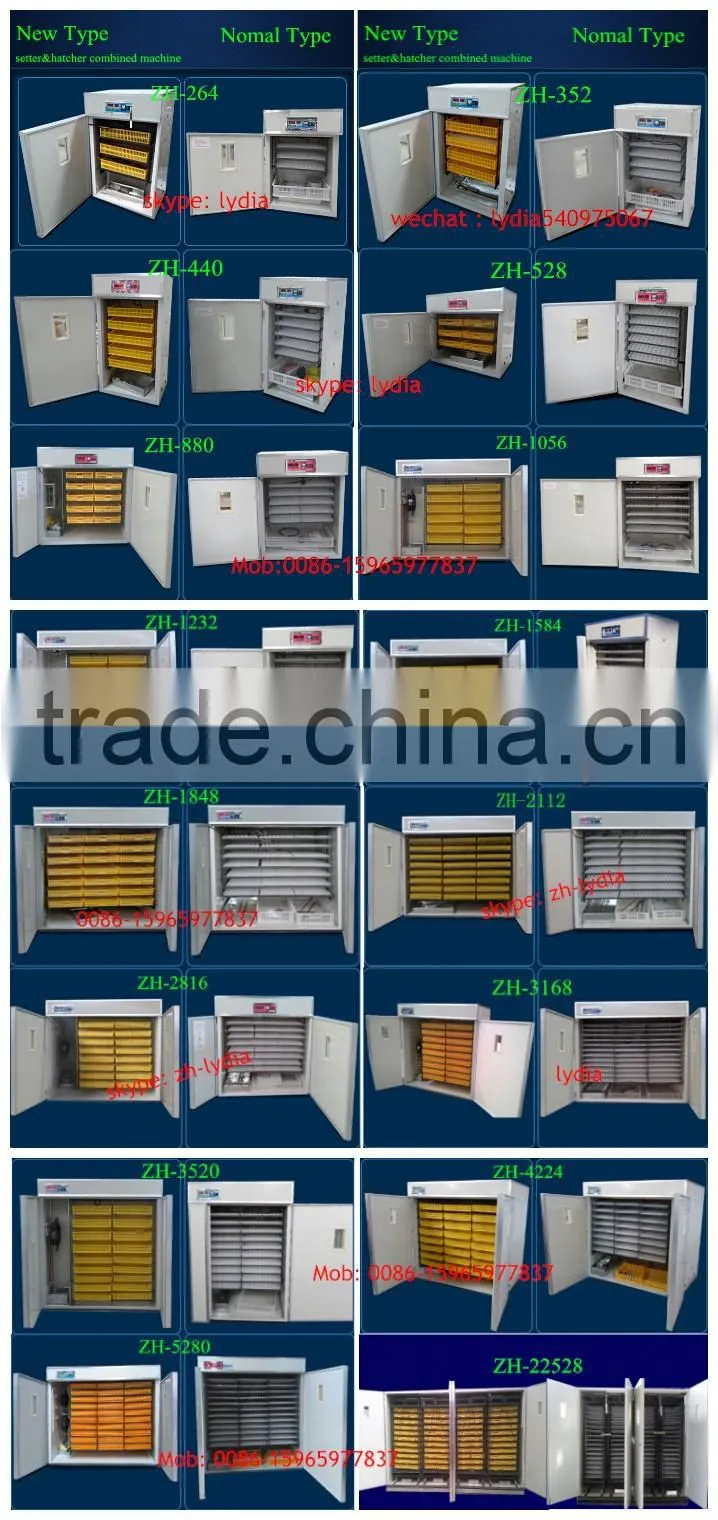new type 1584 chicken incubator with CE,setter&hatcher combined egg incubator from lydia