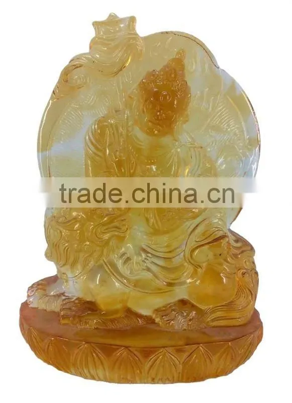 WF222 glass crafts-tibetan buddha statue of fortune