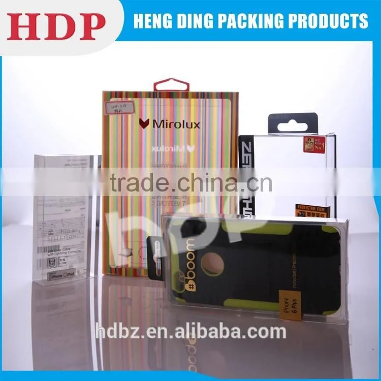 customized cheap plastic packaging box for phone case