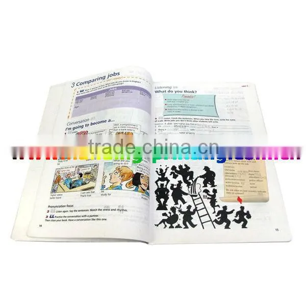 China high quality and coloring softcover educational books printing service