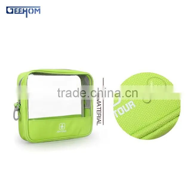 clear plastic bag zip lock pvc travel bag