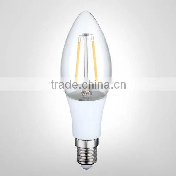35*119mm Dimmable 4W/2W Clear Glass Led Bulb Filament With E12/E14 Base