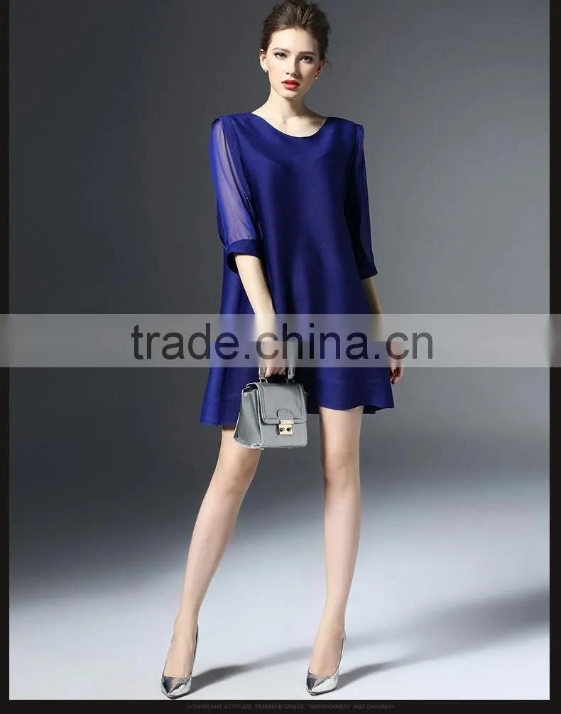 2016 New Fahion women's dress Lanternsleeves for the evening party