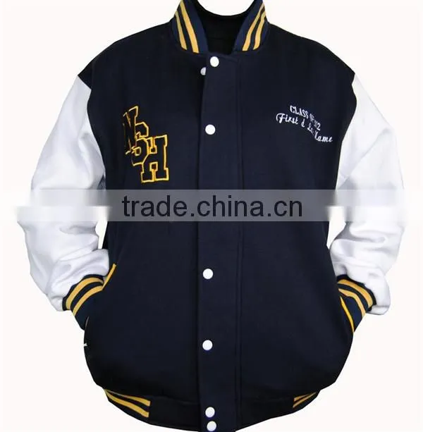 Hot Selling Black White Baseball Style Jackets