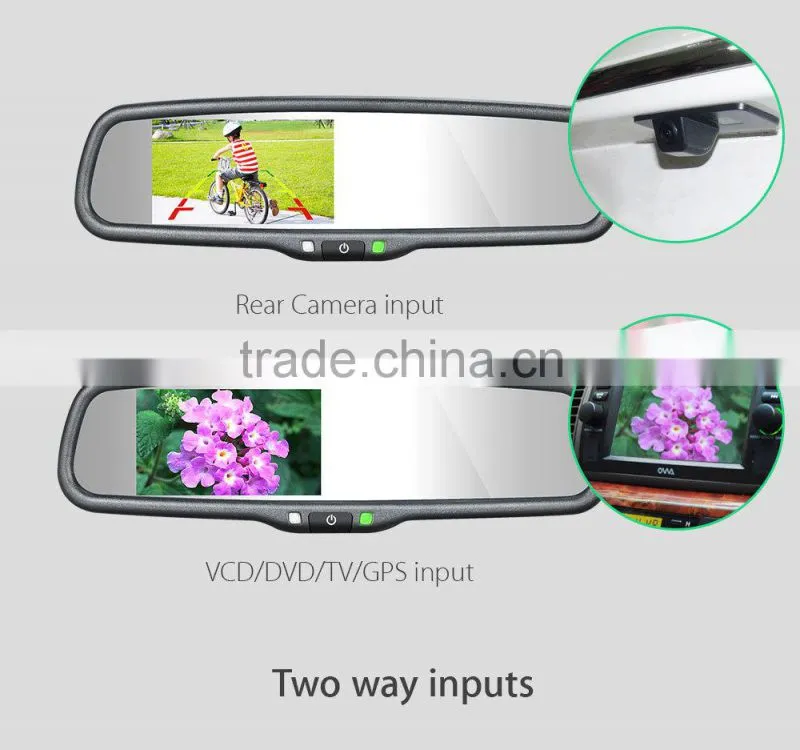 4.3 inch car rear view mirror monitor for parking