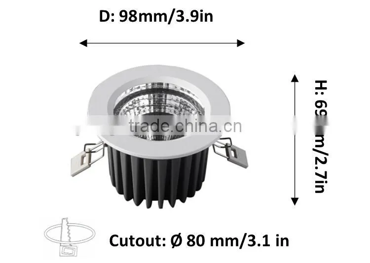 Exclusive 3000K/4000K/6000K led downlight 7W / Remodeled recessed downlight / bathroom ceiling light fitting