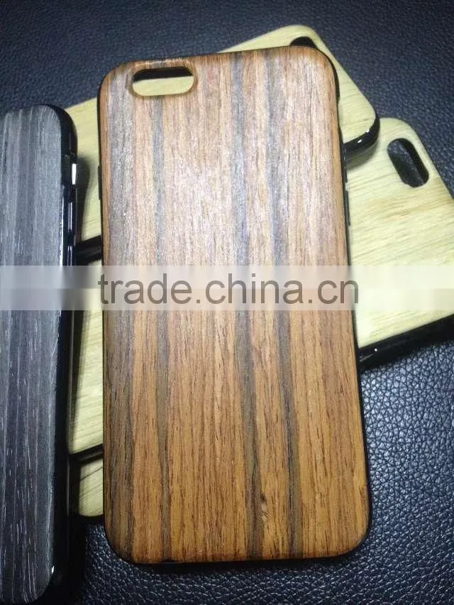 Best selling Wood Grain Sticker Phone Case without logo for iPhone 6s