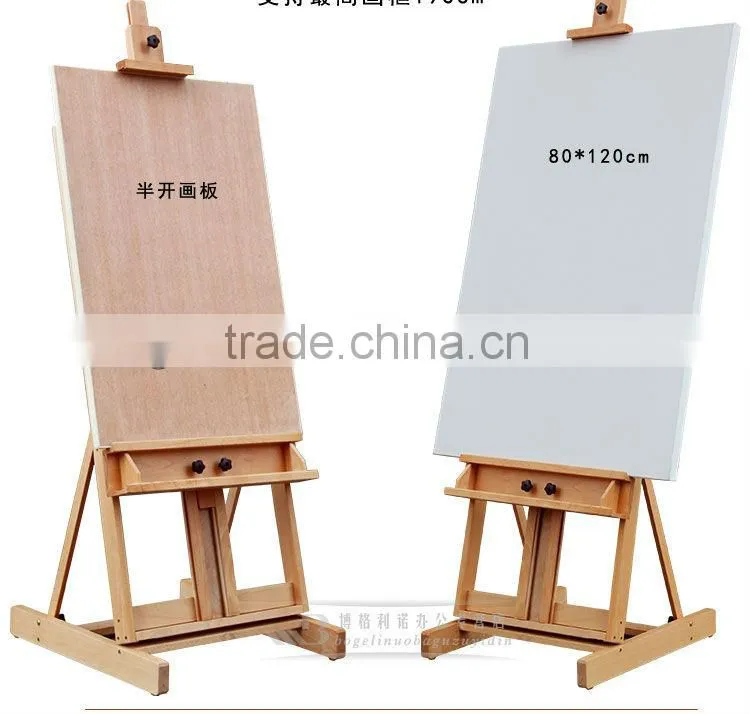 in stock 55*61*143(232)cm professional artist painting easel beech wood easel big master easel