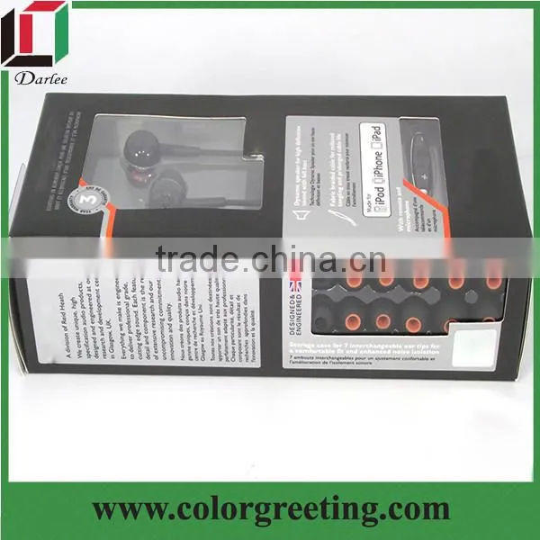 retail earphone plastic box custom earphone packaging box china electronic paper gift box supplier