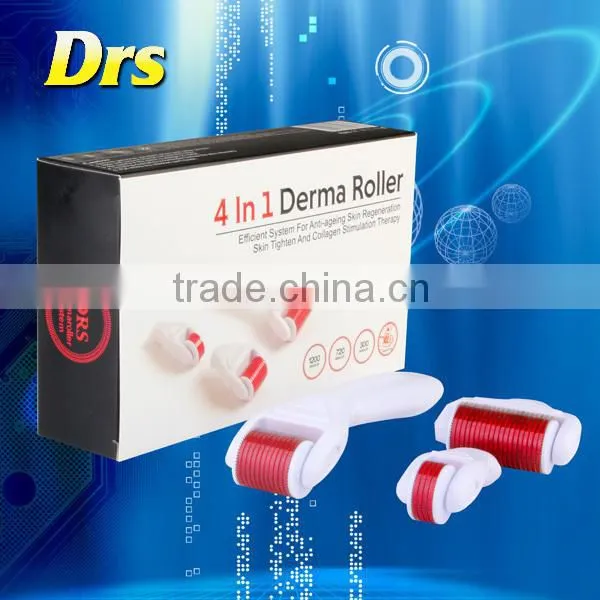 retail 0.2mm--3.0mm ZGTS titanium alloy 192 needles derma roller, mirco needle skin derma roller