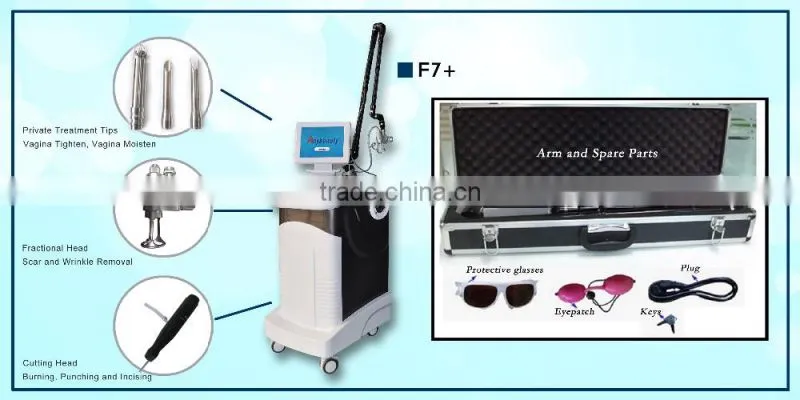 Popular model F7+ Beauty Device fractional co2 laser vaginal tightening