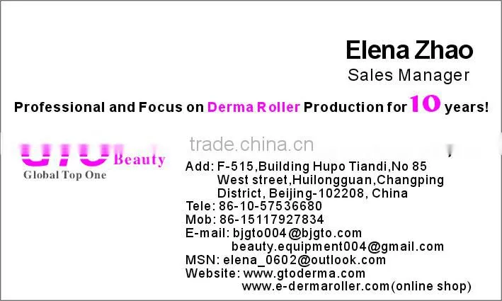 GTO Hot sale 540 count derma roller with CE approval and travel case for price is low