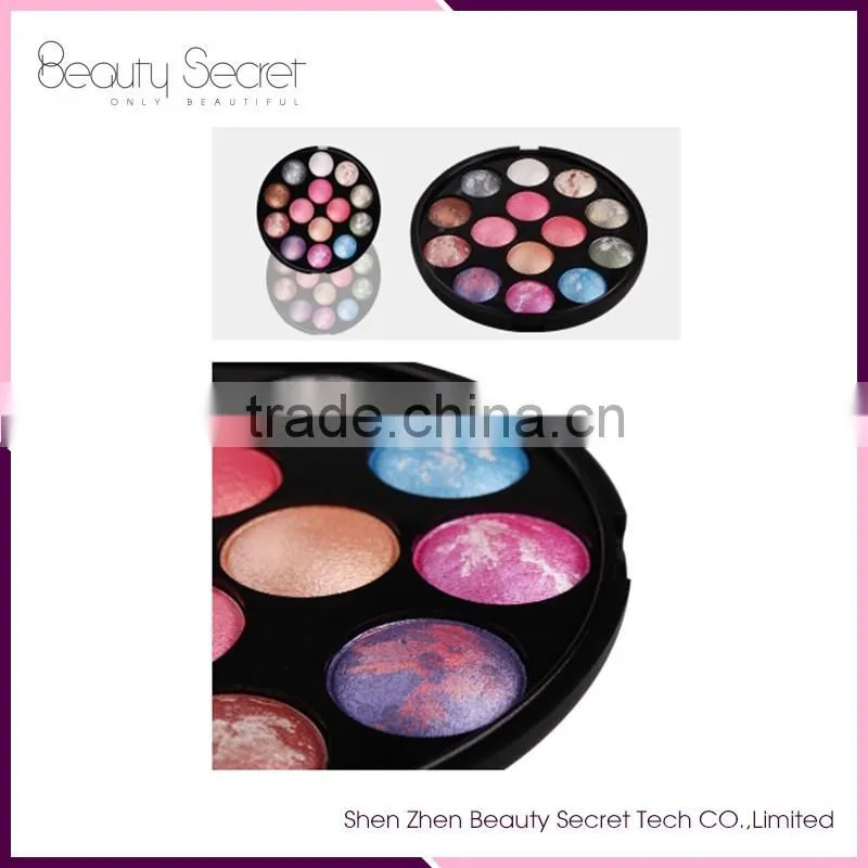 Wholesale 14 colors Baked Powder oem makeup Eyeshadow palette packaging