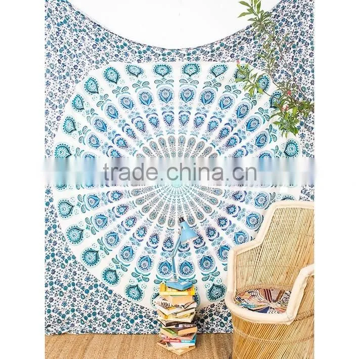 Indian Tapestries Wall Hanging Bohemian Dorm Decor Bedding Bedspread Beach Blanket Throw Hippie Mandala Tapestry
