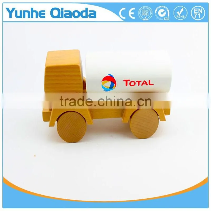 wood toys oil tank toy for kids,Education city games wooden car model toy