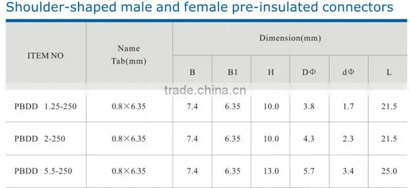 HEIGTH Shouder-shaped Male and Female Pre-insulated Connector /Waterproof Connectors