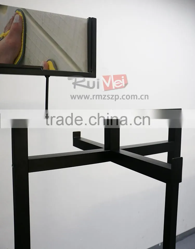 2015 Alibaba stand store 4 sides hang cloths island frame display racks