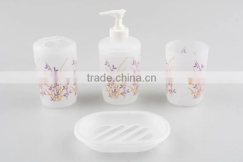 Purple Baroomth set Shower Curtain/ Bath Math, 7pcs Bathroom Accessories Set, Bat set Gift, Plastic Bathroom set Accessories