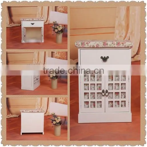 Home furniture handmade solid painting wooden miniature furniture wooden cabinet