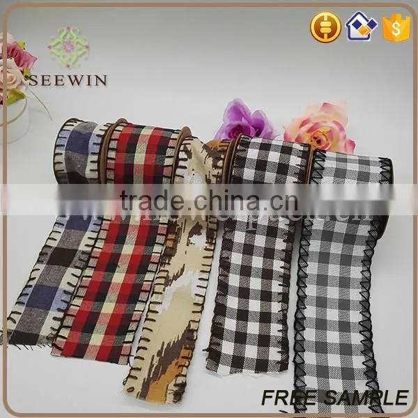 hign quality linen custom printed ribbon