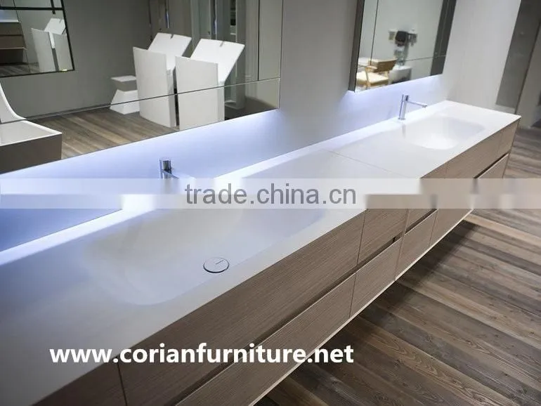Corianfurniture newest design bathroom vanity/Bathroom Vanity Factory