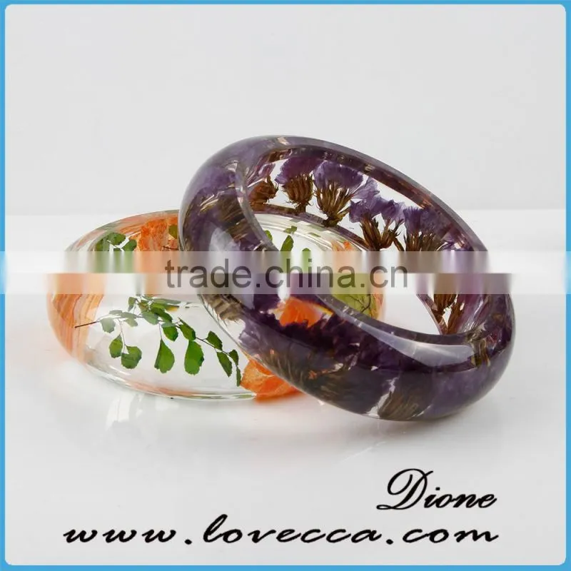 Wholesale Elegant Hand-made resin jewelry real flowers bracelet