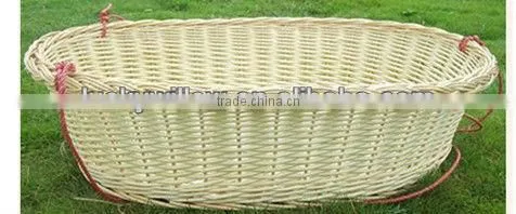 large white wicker baby basket for baby