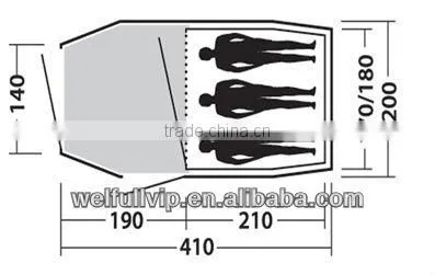 High Quality Family Tunnel Camping Tents