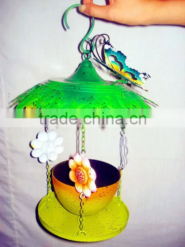 Great iron bird feeder with pot