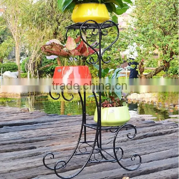 YS91524 fashional balcony metal flower pot holder outdoor for garden decoration