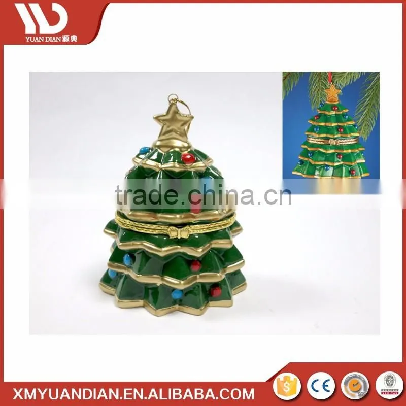 Wholesale Jewelry Box Polyresin Craft Present Hanging Names Resin Christmas Ornaments Wholesale