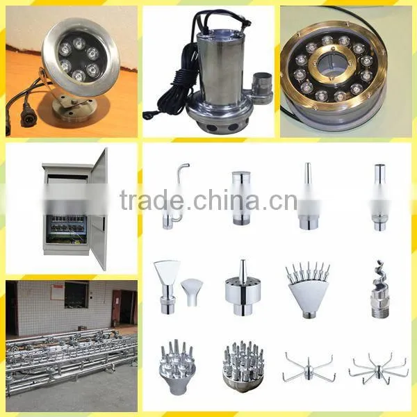 LED music dancing stainless steel round-shaped water fountain