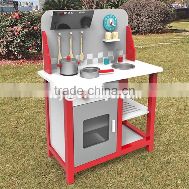 New style kids pretend play wooden toy play kitchen W10C293