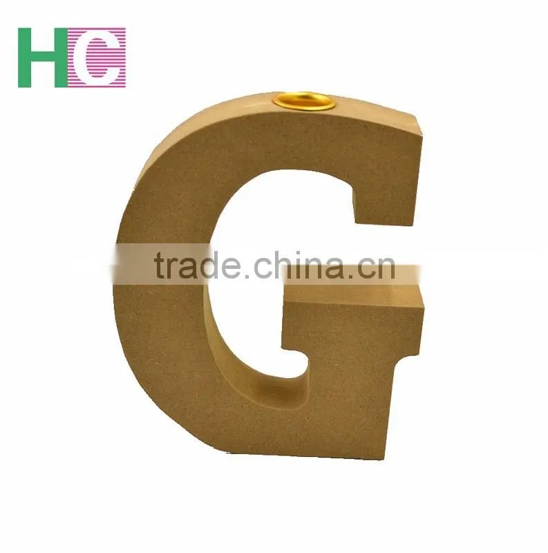 2017 high quality mdf wood candle holder in custom
