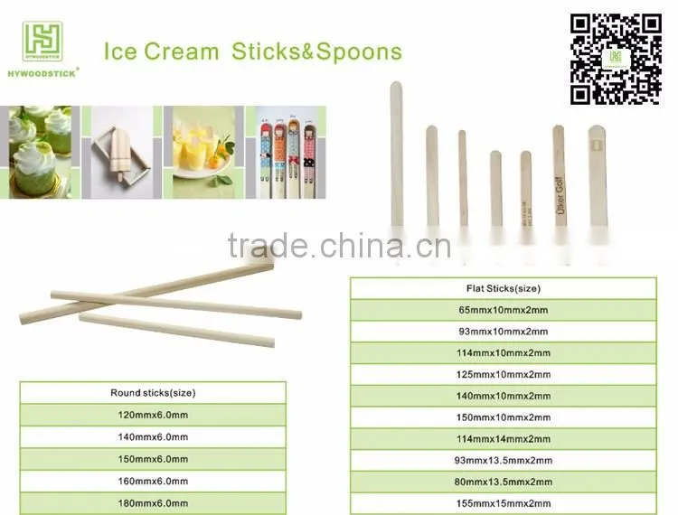 Biodegradable Custom Printed Wooden Popsicle Sticks