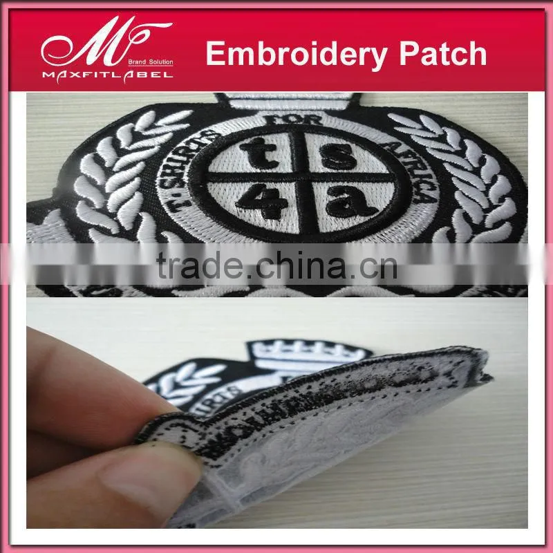 High quality customized iron-on backing embroidery patch
