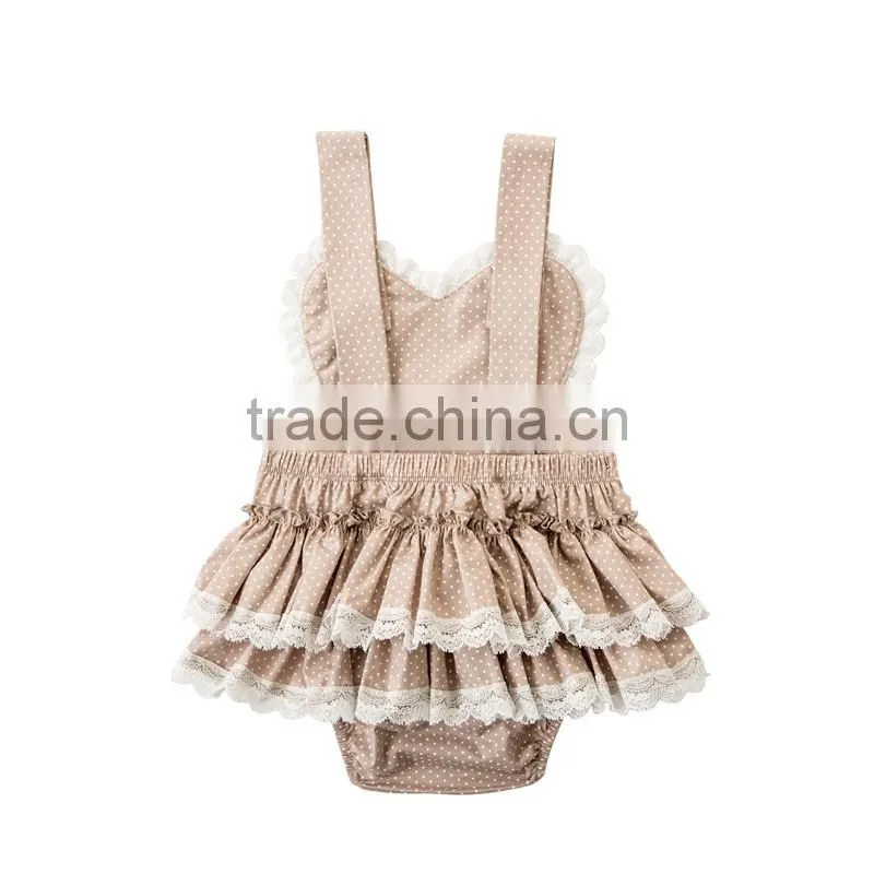 Wholesale fashion newborn baby clothes girls boutique clothing 2017 baby romper