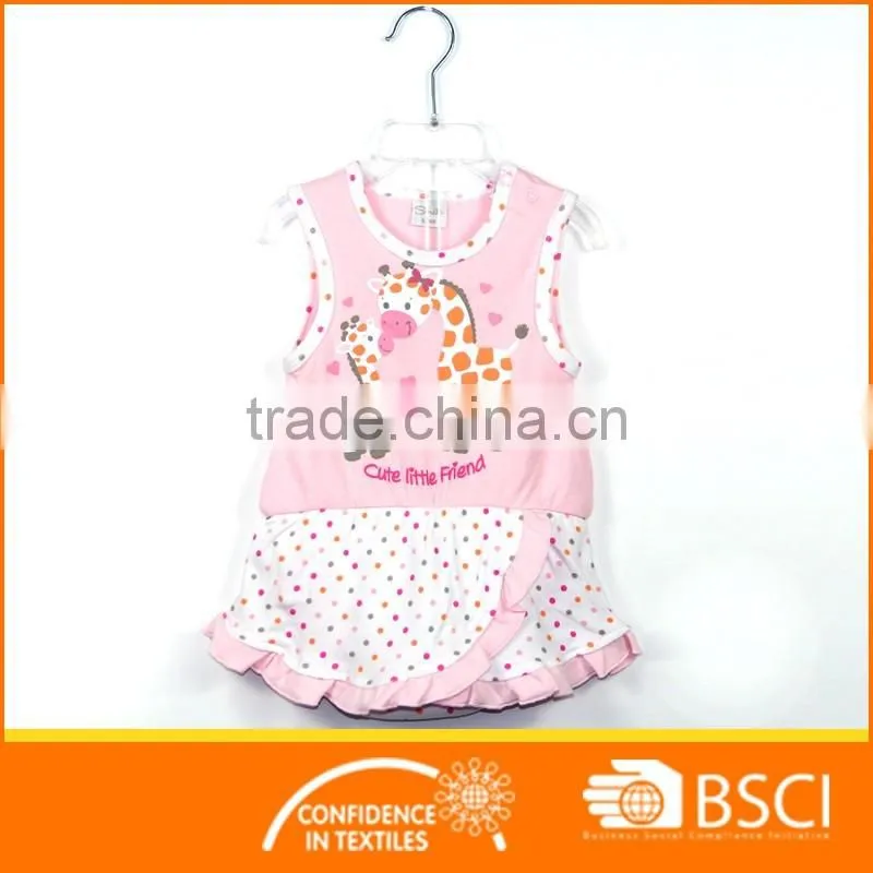 2016 Latest Interlock Summer Wear Baby Romper With Skirt